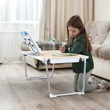 Nulaxy Tavolino da Letto, Tavolino Pieghevole per Laptop, XXL di Grandi Dimensioni Supporto PC Portatile con Cassetto Portaoggetti e Supporto per Libri per Divano, Letto, Ufficio e Pavimento