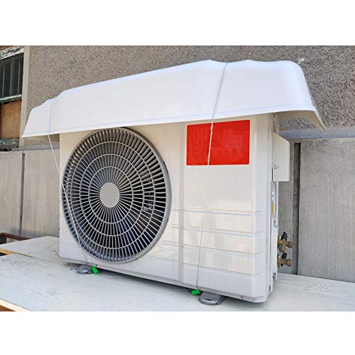 LSXIAO PVC Attrezzature Copertina, Tipo Diviso Condizionatore Copertura della Pompa di Calore, Impermeabile Parasole Include 2 Fili per Condensatore da Esterno, Compressore