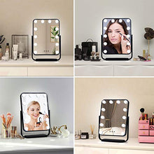LOVEHOUGE Specchio Hollywood con 3 modalità di Illuminazione,12 Luci A LED,Specchio Cosmetico con Touch Control per Tavolo da Trucco (Include Alimentatore)