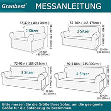 Granbest, copridivano Spesso, Elasticizzato, Elegante, Rivestimento per mobili, Antiscivolo, AntiGraffio, Tessuto Jacquard Spandex (3 posti, Grigio Chiaro)