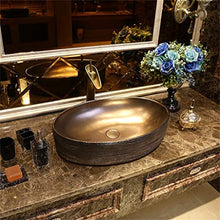 ASDUU Lavabo, Ceramica, lavabo da appoggio sopra Stile retrò (Colore: lavabo Singolo)