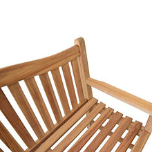 Panca da Giardino Catania, Resistente alle intemperie, in Legno di Teak Massiccio, Cuscino e Colore Non Inclusi, Larghezza 150 cm