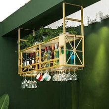 FCXBQ Portabottiglie a soffitto e Porta calici Portaoggetti in Metallo per Bicchieri da Vino Appendi Cocktail o Flute da Champagne per Cucina, Bar, Pub o ristoranti