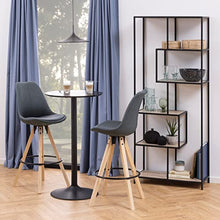 Amazon Brand - Movian Arendsee - Set da 2 sgabelli da bar, 55 x 48,5 x 111,5 cm, grigio