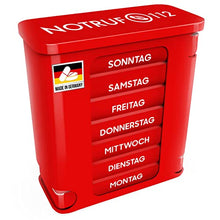 Scatole dei medicinali Kerpers® 7 giorni con 4 scomparti ciascuno - Made in Germany - portapillole, torre dei medicinali, portapillole, distributore di medicinali, portamedicinali per la conservazione