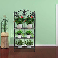 CHHD Supporto per Piante, scaffale Multifunzione in Metallo a 3 Livelli Supporto per Fiori Scaffale per libreria Scaffale per scaffali Organizer per Ufficio in casa Soggiorno Bagno, 58