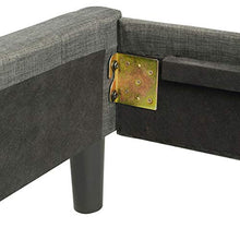 L.W.S Mobili per Camera da Letto Letto Imbottito Piattaforma Letto Bed Slobito in Legno Supporto Tufte Testiera Tuffata