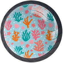 Modello blu arancione rosa corallo Pomelli per Porta Set di 4 Pomelli per Mobili Manopole per Cassetti Cucina Armadio Vetro