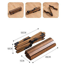 Tavolo pieghevole per esterni in legno di faggio, tavolo da campeggio quadrato in legno, tavolo da giardino, terrazza, 60 x 45 cm, adatto per attività all'aperto e all'aperto
