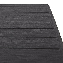 Park Alley Tavolino Pieghevole da Giardino - Robusta Struttura in Acciaio e Piano in Plastica HDPE Effetto Legno, Forma Quadrata 61,5 x 61,5 x 73 cm - Nero