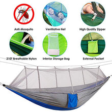 Gojiny Campeggio 2 Persone Appeso Amaca Lettino da Viaggio Portatile con Custodia Sacchetto zanzariera Cinghie per Alberi Corda per Escursioni Allaperto