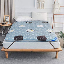 Pieghevole Materasso Pad Coprimaterasso Super Delicatamente Profonda coprimaterasso (Colore : Blu, Dimensione : 90x200cm)