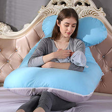 AKEFG Cuscino per Gravidanza Completo e Cuscino per Allattamento, Cuscino per maternità U per Allattamento al Seno e Alimentazione con Fodera Rimovibile Gratuita e Federa in Cotone,M