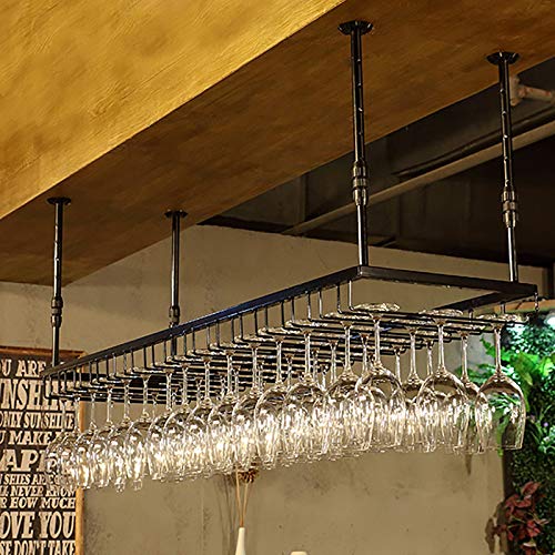 JHGJBJ Bottiglia di Vino Supporti/Tazze, Tazze Appendiabiti Decorazioni for La Casa E La Cucina, Regolabile in Altezza: 30-60 Cm (90x35cm)