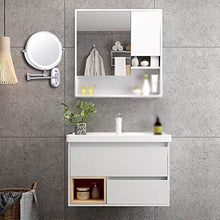 HGXC Specchio per Il Trucco con luci dimmerabili Specchio per Bagno a Parete con ingrandimento in Acciaio Inossidabile Touch Screen 360 Gradi