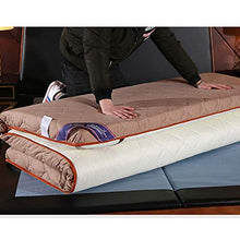 Tappetino per dormire spesso impermeabile,coprimaterasso trapuntato in cotone lavato,pieghevole Cuscino futon giapponese traspirante Copriletto reversibile antiscivolo imbottito-marrone Completo