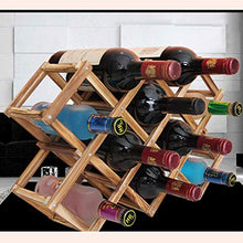 Porta Bottiglie da Vino Portabottiglie per Vino Legno Red Wine Rack 10 Bottle Holder Monte Bar display Vino Wine Rack Legno Rack del vino dell'alcool Rack Scaffale per Vino Porta Bottiglie e Vetro
