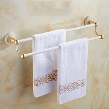 scaffale Stand Ali Portasciugamani Bagno Doppio Rod Ispessimento Materiale Sospensione Spazio Alluminio Stile Europeo Retrò Rack
