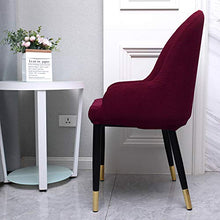 GETMOREBEAUTY Fodera per Sedia da Cucina con Schienale Curvo Moderno Mid-Century Bracciolo Girevole Fodere per sgabelli da Bar Protezione per Sedia con Schienale ad Ala (Wine)