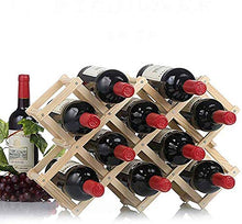 Portabottiglie da 10 Bottiglie Di Vino Rosso Portabottiglie Fai da Te Cucina Bar Display in Legno Massello Scaffale Cantinetta Portabottiglie per Hotel J112, HJJ