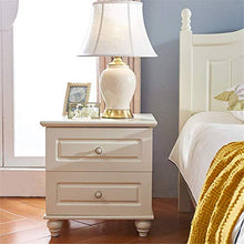 Elegante Semplicità Tavolino Camera da Letto Semplice Contenitore Bianco Comodino Piatto 60 cm Comodino Doppio Cassetto Armadio Comodino. per Camera da Letto, DTTX001