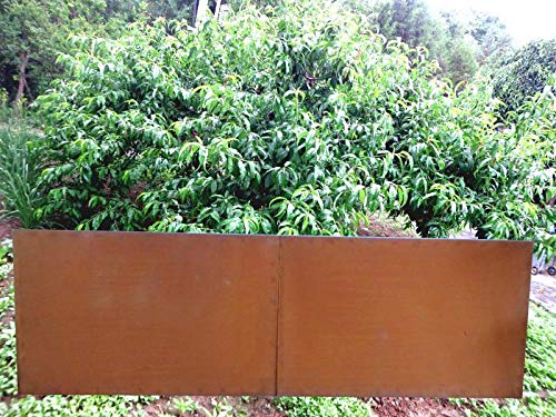 Zen Man 031846 - Paravento da giardino in metallo arrugginito, 1 mm, decorazione da giardino, effetto ruggine