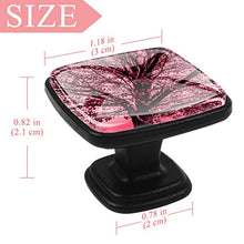 Bella immagine rosa di un albero enorme Pomelli per Porta Set di 4 Pomelli per Mobili Manopole per Cassetti Cucina Armadio Vetro