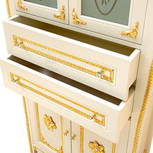 Shop Chic Colonna Bagno barocca con Maniglie Dorate e Decorazioni in Foglia Oro