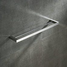 Beelee - Doppia barra portasciugamani da parete, 40 cm, cromata lucida, acciaio inox, BA8502C-40