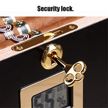 GJNWRQCY Humidor Cedro Finitura Artigianale con igrometro Digitale Frontale e Gel umidificatore