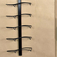 Supporto da parete in metallo portavino portabottiglie, positive 8 bottles of 26 * 9 * 100 black