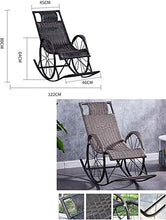 Sedia a dondolo relax leggera reclinabile Sedia a dondolo sdraio reclinabile, sedia reclinabile per giardino, prato patio, sdraio spiaggia relax sedia a dondolo con poggiapiedi e supporto poggiatesta