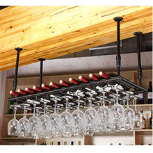 ZRCWW Bar Galleggiante Wine Rack Regolabile a soffitto Supporto di Vetro Vino, Vino Calice Rack Kitchen Bar contatore Hanging Calici Goblet Rack Decoration Shelf
