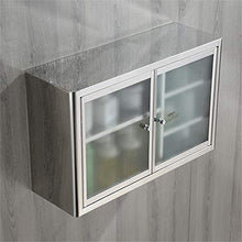 JOMSK Scaffale per Il Bagno Bagno Governo della Medicina pensile in Acciaio Inox pensile con Ripiani Regolabili (Color : Silver, Size : 80X60X30CM)