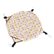 POPETPOP Morbido Pet Appeso Amaca Piccolo Animale Letto Letto Doppio Strato Velluto Amaca per Criceto Chinchilla Scoiattolo Piccoli Animali Domestici - Large Size 35x35 (Yellow Bunny)