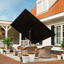VONROC Ombrellone Rosolina 280x280cm. Parasole inclinabile. Tessuto UPF 50+. Antracite/Nero