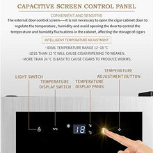 Armadio Idratante Sigaro Indipendente, Dispositivo Di Raffreddamento Del Sigaro Elettrico, Armadio Vino, Temperatura Costante, 59L, Touch Screen, Legno Di Cedro Spagnolo,Cigar