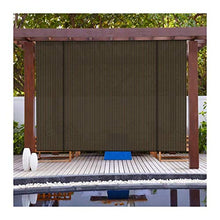 XISENOCI Rollrollo, Sonnenschutz Patio Einziehbarer manueller Markisenpavillon Außenüberdachung Garten Sonnenschutz mit Beschlägen Winddichter Sichtschutzzaun (Farbe: Braun, Größe: 0,6 x 1,5 cm)