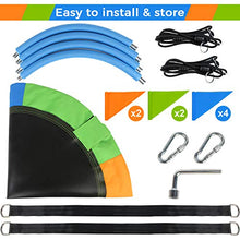 Leogreen Altalena da Giardino Altalena Nido per Bambini e Adulti con Cinghie Sospese Set Diametro da 100cm Capacità di Carico Massimo 300kg Multicolori