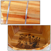 NUBAOgy Pediluvio Per Uso Domestico, Pediluvio, Pediluvio In Legno, Vaschetta Per Pedicure, Vasca Per Piedi In Legno Massello, Secchio Per Pedicure Massaggio, Con Innalzamento Del Coperchio, 50 * 40 *