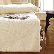 Coprimaterasso spesso in peluche con rivestimento trapuntato Tatami, per camera da letto, divano, auto, terra in lana, 180 x 200 cm