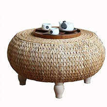 Xicaimen Tavolino da caffè Rotondo in Rattan tavolino da caffè in Tatami Tavolo a bovindo Tavolo kodatsu tavolino da Balcone tavolino da caffè (Colore: Marrone  Dimensioni: 60 * 60 * 35 cm)