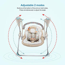 Tisi - Sedia a dondolo per bambini, portatile, comoda, elettrica, con telecomando, con funzione di vibrazione intelligente, utilizzabile fin dall'inizio del neonato, colore: grigio