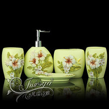 Queen's Bagno Bagno Ensemble Insieme di Raccolta Bagno Idee Tute Stile Peach in Ammenda resine con Cinque Pezzo di Copertura
