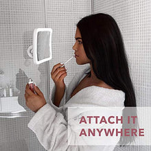 Fancii 10x Specchio Ingranditore per Trucco con Luce LED, Ricaricabile - 3 Modalità di Illuminazione, Dimmerabile, Ventosa Potente, Tocco Intelligente, Specchio Illuminato per Bagno o Viaggio (Mira 2)