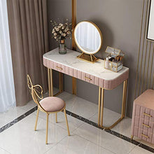 HUIHU Comò Nordico Personalizzato per Camera da Letto Moderna Camera da Letto Minimalista Comò da Principessa con Specchio e Luce Piccoli comò di Lusso, comò da 100 cm
