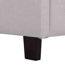 Beliani Letto Tessuto Grigio Chiaro con Rete a doghe 180 x 200 cm La Rochelle