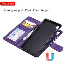 Bear Village Cover Sony Xperia Z5, Custodia Premium Flip Custodia per Sony Xperia Z5, Custodia con Porta Carte e Chiusura Magnetica, Viola