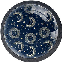 Motivo a stella sole celeste luna Pomelli per Porta Set di 4 Pomelli per Mobili Manopole per Cassetti Cucina Armadio Vetro