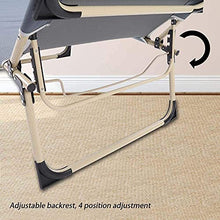 YQZ Salotto da Campeggio Pieghevole per Esterni, reclinabile per Patio Leggero Pieghevole Regolabile con Cuscino Rimovibile, per Giardino sulla Spiaggia all'aperto, 76 x 24,8 x 11,8 Pollici